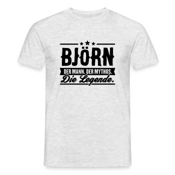 Man Myth Legend Björn - T-shirt homme - gris chiné - Devant - AI Model Male 178 dark (178cm)