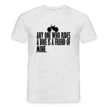 Jeder, der Fahrrad fährt - Männer T-Shirt - Grau meliert - Vorne - AI Model Male 178 dark (178cm)