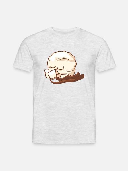 Vanille Eis Speiseeis Eiskrem Eiscreme Kugeleis - Männer T-Shirt - Grau meliert