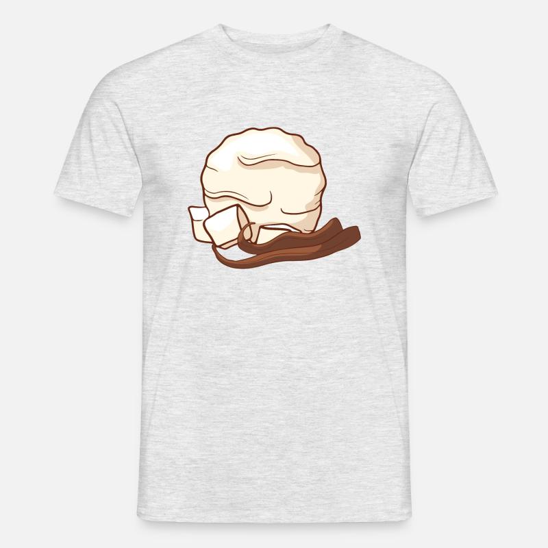 Vanille Eis Speiseeis Eiskrem Eiscreme Kugeleis - Männer T-Shirt - Grau meliert