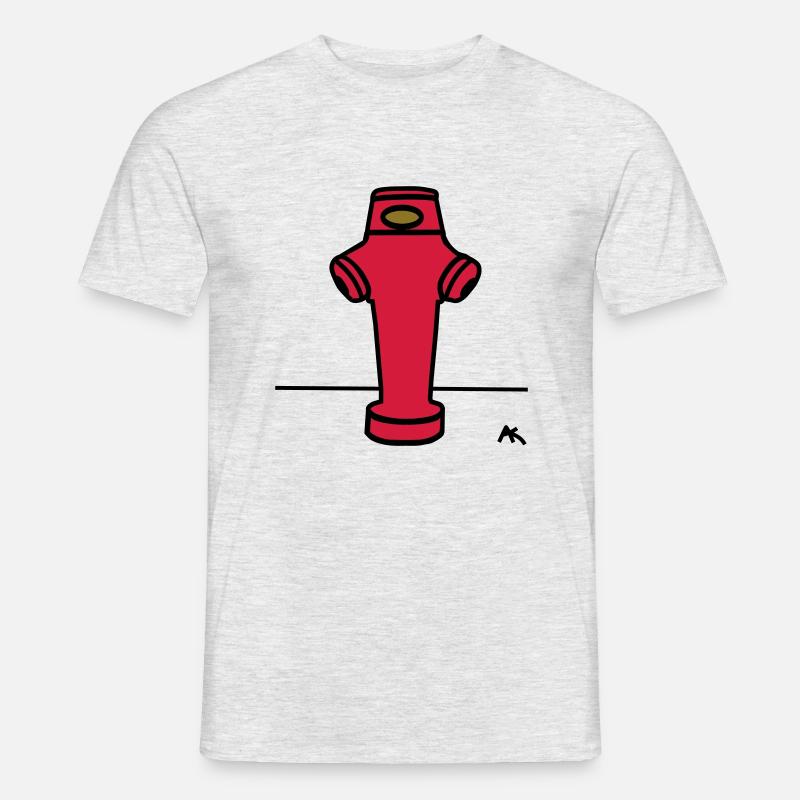 Wasserhydrant - Männer T-Shirt - Grau meliert