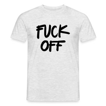 Fick dich ab - Männer T-Shirt - Grau meliert - Vorne - AI Model Male 178 dark (178cm)