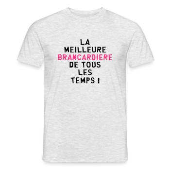 Brancardier / Ambulancier / Ambulance / Hôpital - T-shirt homme - gris chiné - Devant - AI Model Male 178 dark (178cm)
