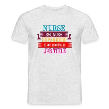 Infirmière Médecin Infirmière Hôpital - T-shirt homme - gris chiné - Devant - AI Model Male 178 dark (178cm)