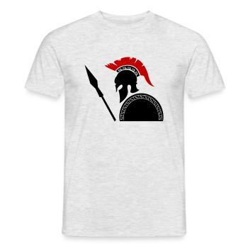 sparta krieger 01 - Männer T-Shirt - Grau meliert - Vorne - AI Model Male 178 dark (178cm)