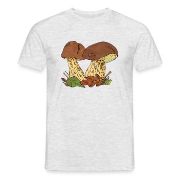 Fungi - Men's T-Shirt - heather grey - Front - AI Model Male 178 dark (178cm)