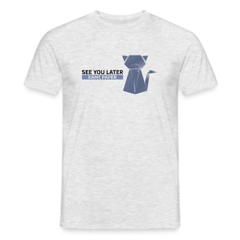 Design coloré Kirigami Origami - T-shirt homme - gris chiné - Devant - AI Model Male 178 dark (178cm)