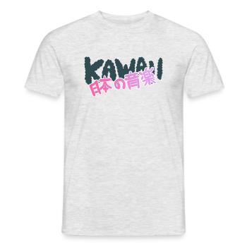 Kawaii Text - Men's T-Shirt - heather grey - Front - AI Model Male 178 dark (178cm)
