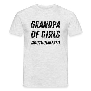Grandpa Of Girls Outnumbered - Men's T-Shirt - heather grey - Front - AI Model Male 178 dark (178cm)
