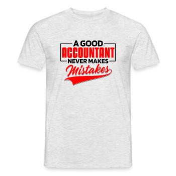 Ein guter Buchhalter macht keine Fehler - Männer T-Shirt - Grau meliert - Vorne - AI Model Male 178 dark (178cm)