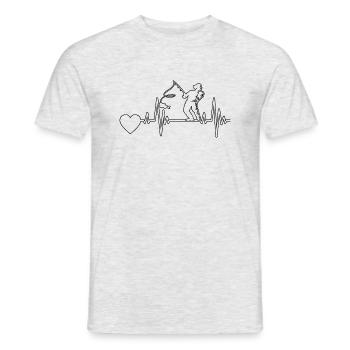 Fishing Fishing Fishing hooks - Men's T-Shirt - heather grey - Front - AI Model Male 178 dark (178cm)