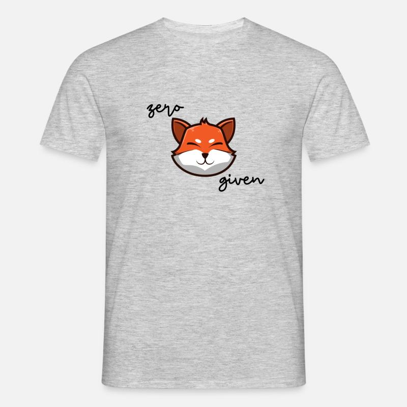 Zero Fox given - Männer T-Shirt - Grau meliert