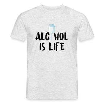 Bière Vin Whisky Schnaps Alcool - T-shirt homme - gris chiné - Devant - AI Model Male 178 dark (178cm)
