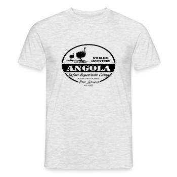 Angola - Autruche - T-shirt homme - gris chiné - Devant - AI Model Male 178 dark (178cm)