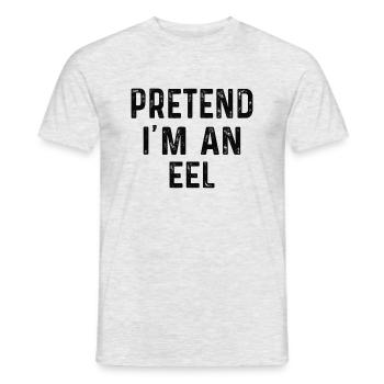 Faites semblant d’être une anguille drôle de citation costume d’Halloween - T-shirt homme - gris chiné - Devant - AI Model Male 178 dark (178cm)