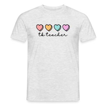 Transitional Kindergarten Teacher Cute Hearts Tk T - Men's T-Shirt - heather grey - Front - AI Model Male 178 dark (178cm)