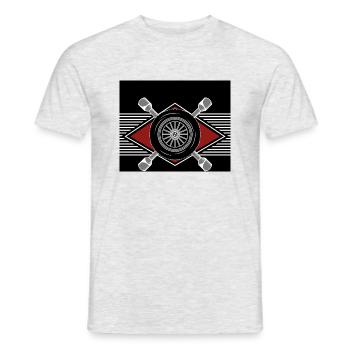 Red-Edition Car Wrap Tuning - Männer T-Shirt - Grau meliert - Vorne - AI Model Male 178 dark (178cm)