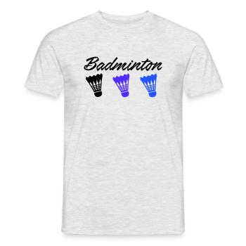 badminton - T-shirt homme - gris chiné - Devant - AI Model Male 178 dark (178cm)
