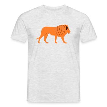 Marron lion - T-shirt homme - gris chiné - Devant - AI Model Male 178 dark (178cm)