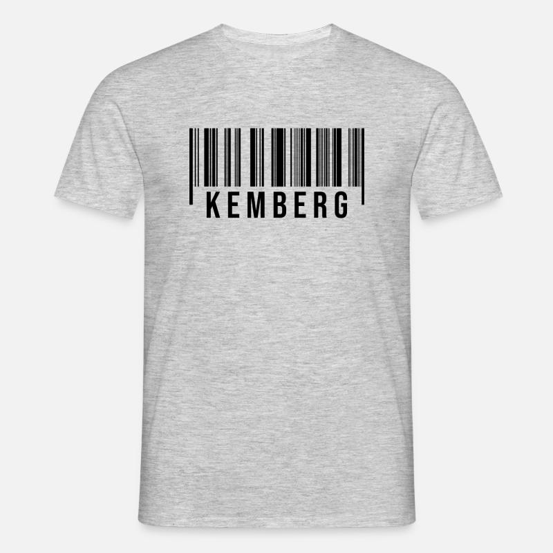 Kemberg Strichcode - Männer T-Shirt - Grau meliert