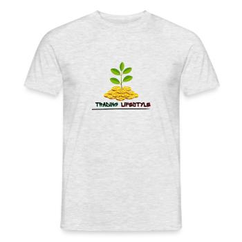 Trading Lifestyle, Motivation - Männer T-Shirt - Grau meliert - Vorne - AI Model Male 178 dark (178cm)
