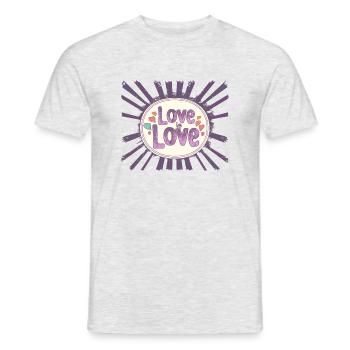 Love is love 2 - Men's T-Shirt - heather grey - Front - AI Model Male 178 dark (178cm)