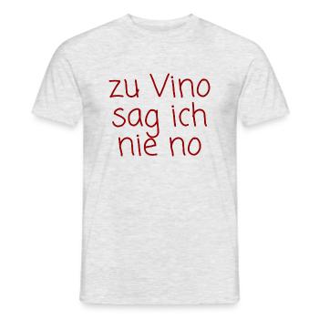 zu Vino sag ich nie no - Männer T-Shirt - Grau meliert - Vorne - AI Model Male 178 dark (178cm)