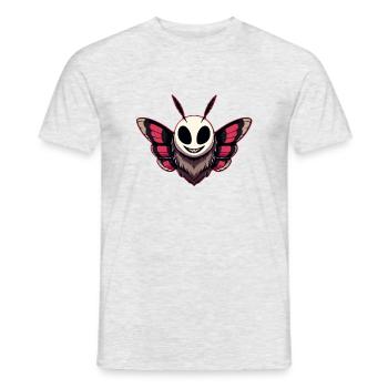 Papillon de nuit maléfique - Cryptide de papillon de nuit - T-shirt homme - gris chiné - Devant - AI Model Male 178 dark (178cm)