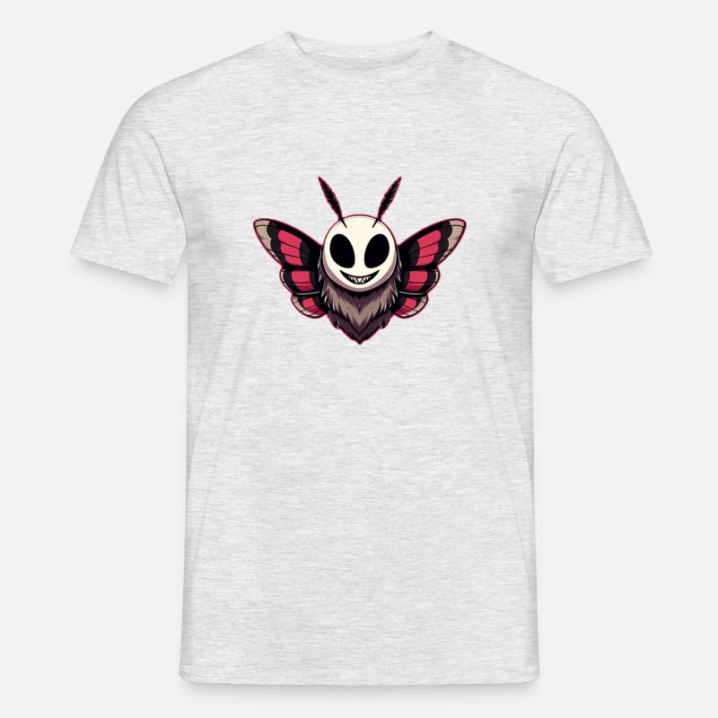 Böse Motte - Mothman Cryptid - Männer T-Shirt - Grau meliert