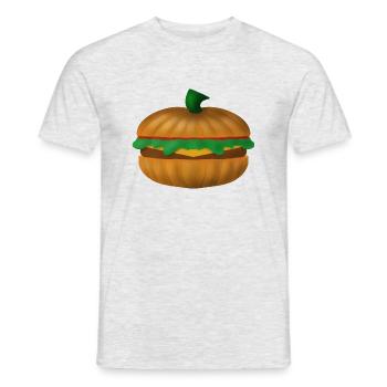 Burger citrouille - T-shirt homme - gris chiné - Devant - AI Model Male 178 dark (178cm)