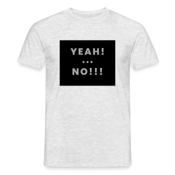 yeah no - T-shirt homme - gris chiné - Devant - AI Model Male 178 dark (178cm)