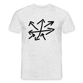 Arrows Wild - Men's T-Shirt - heather grey - Front - AI Model Male 178 dark (178cm)
