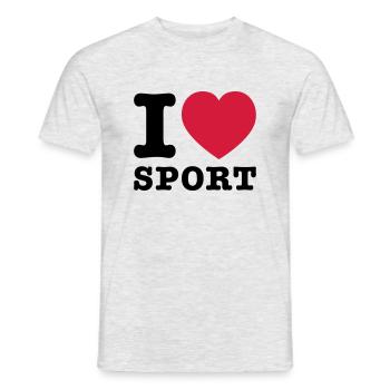 J'aime Sports 2 - T-shirt homme - gris chiné - Devant - AI Model Male 178 dark (178cm)