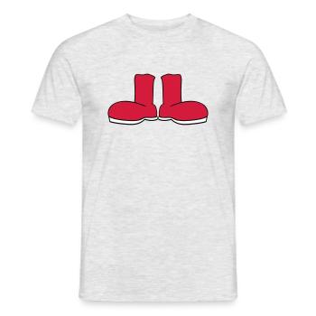 2 schuhe stiefel anziehen klamotten schuhe weihnac - Männer T-Shirt - Grau meliert - Vorne - AI Model Male 178 dark (178cm)