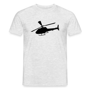 hubschrauber - Männer T-Shirt - Grau meliert - Vorne - AI Model Male 178 dark (178cm)