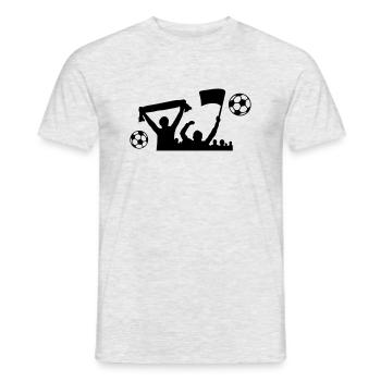 Fans Fussball - Männer T-Shirt - Grau meliert - Vorne - AI Model Male 178 dark (178cm)