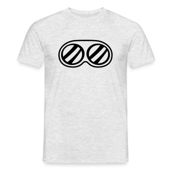 sonnenbrille schutzbrille augen sicht schutz cool - Männer T-Shirt - Grau meliert - Vorne - AI Model Male 178 dark (178cm)