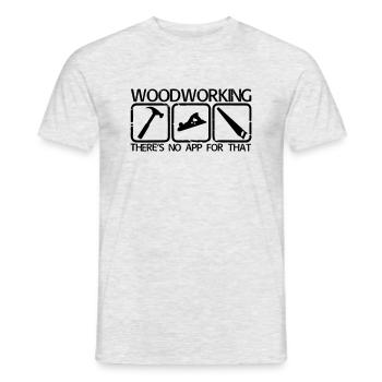 Travail du bois - T-shirt homme - gris chiné - Devant - AI Model Male 178 dark (178cm)