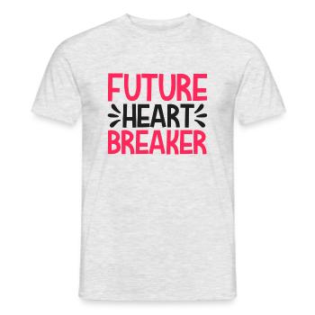 future heart breaker - Men's T-Shirt - heather grey - Front - AI Model Male 178 dark (178cm)