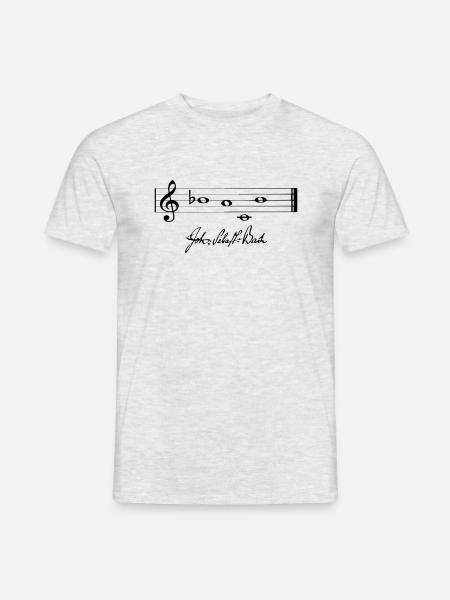 Music Notes: 'BACH' - Men's T-Shirt - heather grey