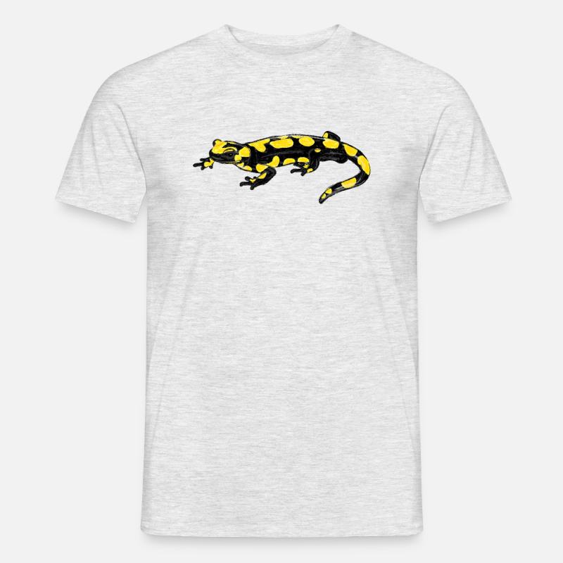 Feuersalamander / Fire Salamander I - Männer T-Shirt - Grau meliert