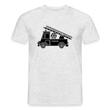 Feuerwehrmann - Männer T-Shirt - Grau meliert - Vorne - AI Model Male 178 dark (178cm)