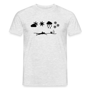 Nageur en eau libre toute l'année - T-shirt homme - gris chiné - Devant - AI Model Male 178 dark (178cm)