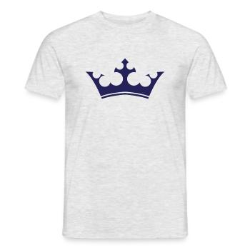King-Logo-Design - Männer T-Shirt - Grau meliert - Vorne - AI Model Male 178 dark (178cm)