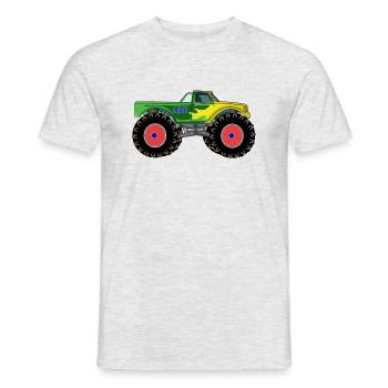 Monstertruck für Jungen Leo Leonard Leopold Leon - Männer T-Shirt - Grau meliert - Vorne - AI Model Male 178 dark (178cm)