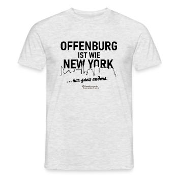 Offenburg - Männer T-Shirt - Grau meliert - Vorne - AI Model Male 178 dark (178cm)