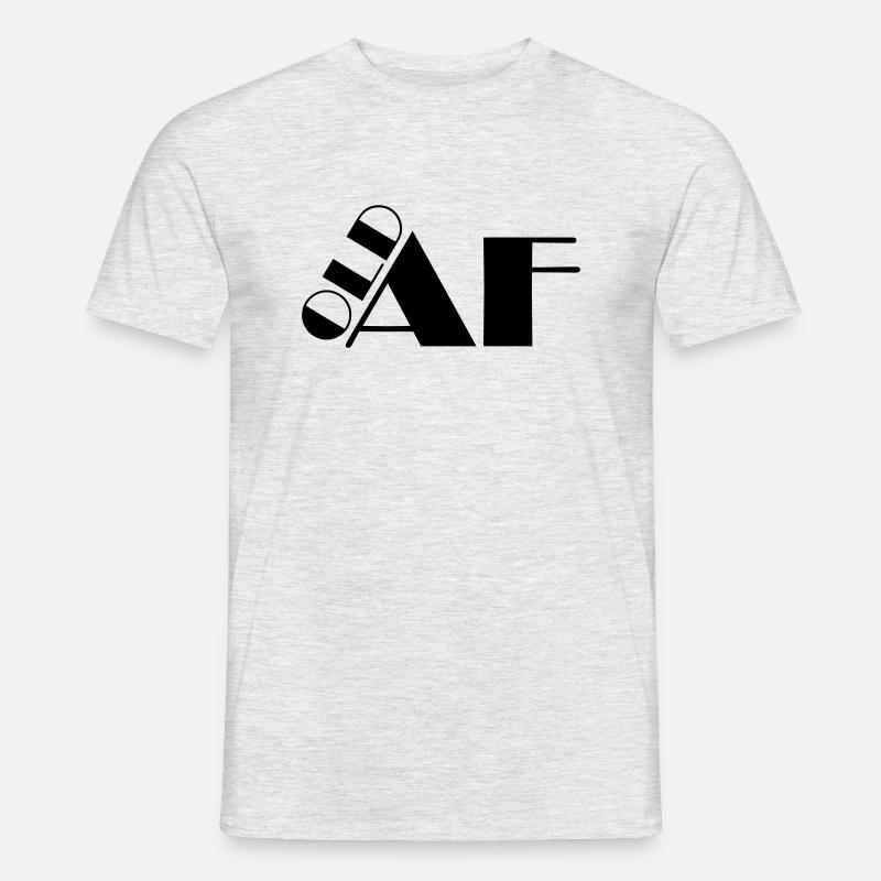 old AF Text Logo - Männer T-Shirt - Grau meliert