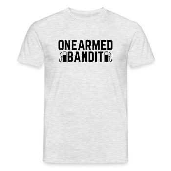 Bandit manchot Ravitaillement Prix Argent - T-shirt homme - gris chiné - Devant - AI Model Male 178 dark (178cm)