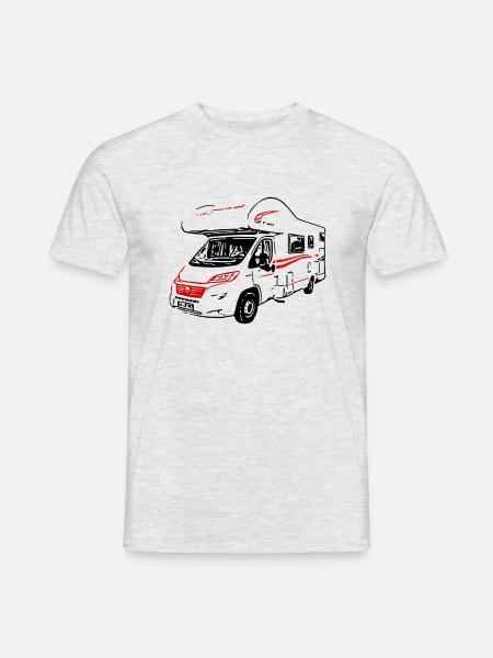 Wohnmobil Alkoven Ducato - Männer T-Shirt - Grau meliert