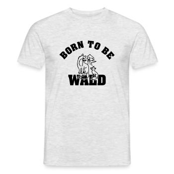 Born to be Wald 1 - Männer T-Shirt - Grau meliert - Vorne - AI Model Male 178 dark (178cm)